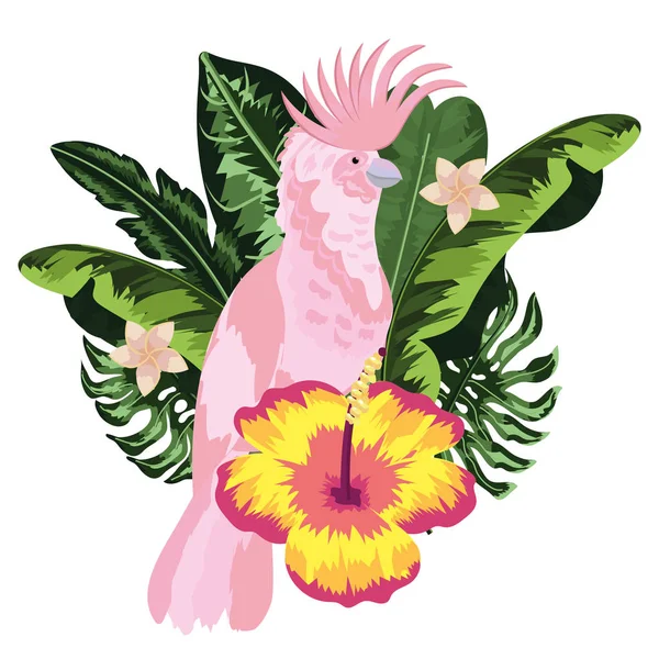 エキゾチックな熱帯の鳥 — ストックベクタ