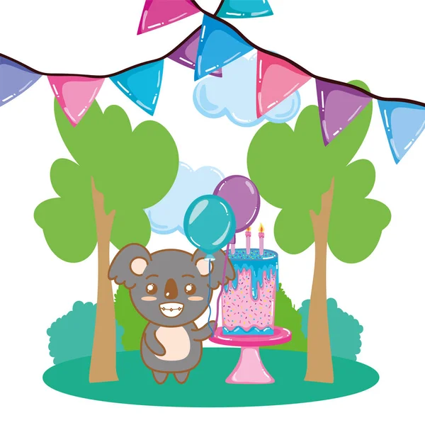 Oslava narozenin Koala — Stockový vektor