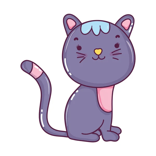 Gentil chat adorable animal de compagnie — Image vectorielle