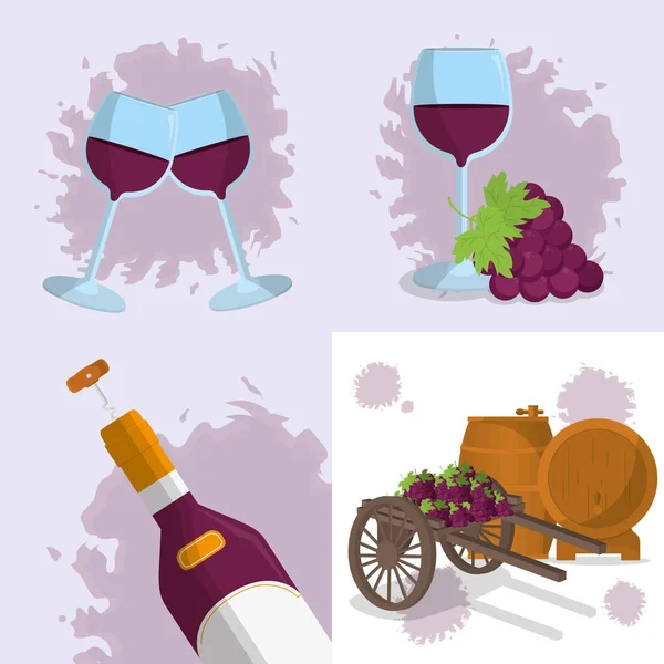 Vin drink design — Stock vektor