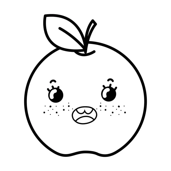 Ізольований дизайн фруктів яблука — стоковий вектор