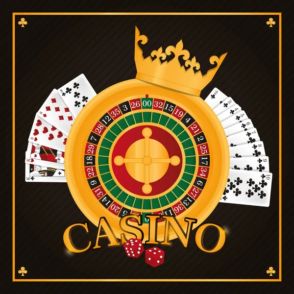 Jogo de casino emblema — Vetor de Stock