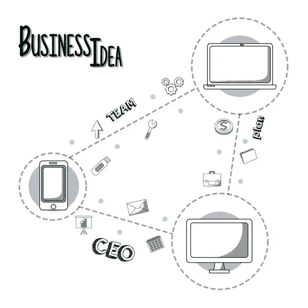 Concepto de Idea de Negocios — Archivo Imágenes Vectoriales