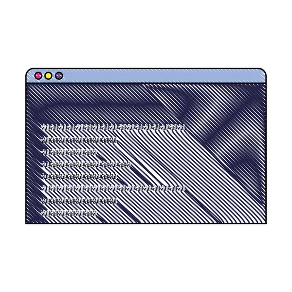 Code de données de technologie de programmation de site Web râpé — Image vectorielle