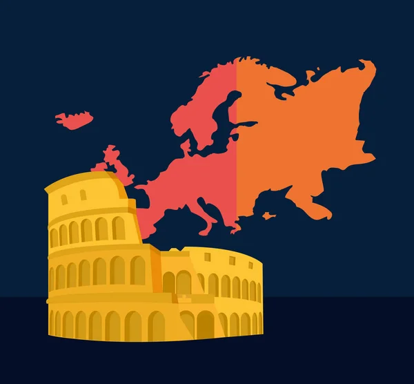 Voyage autour de l'Europe — Image vectorielle