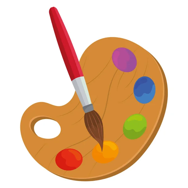 Paleta de pintura de artista — Vector de stock