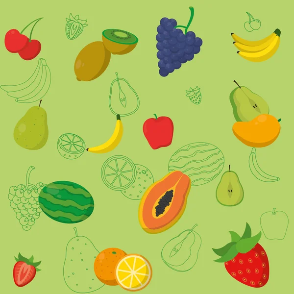 Симпатичний візерунок фону фруктів — стоковий вектор