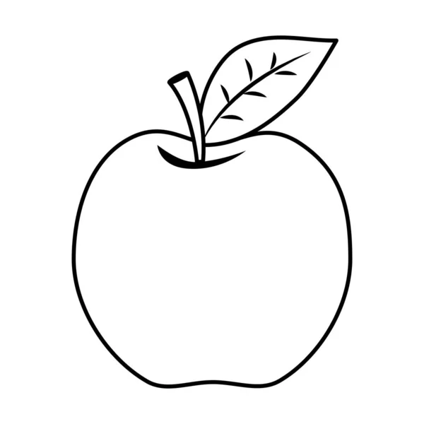 Школьный яблочный мультфильм — стоковый вектор