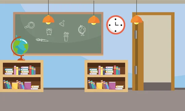 School studie klas cartoon — Stockvector