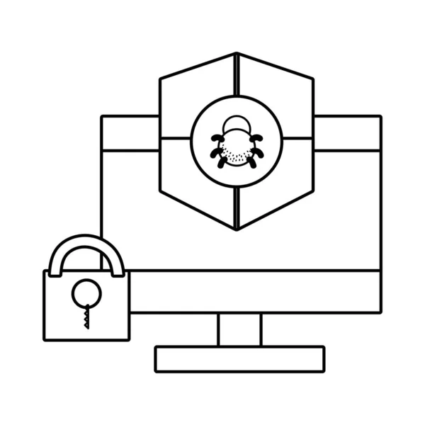 Teknik computing tecknad — Stock vektor