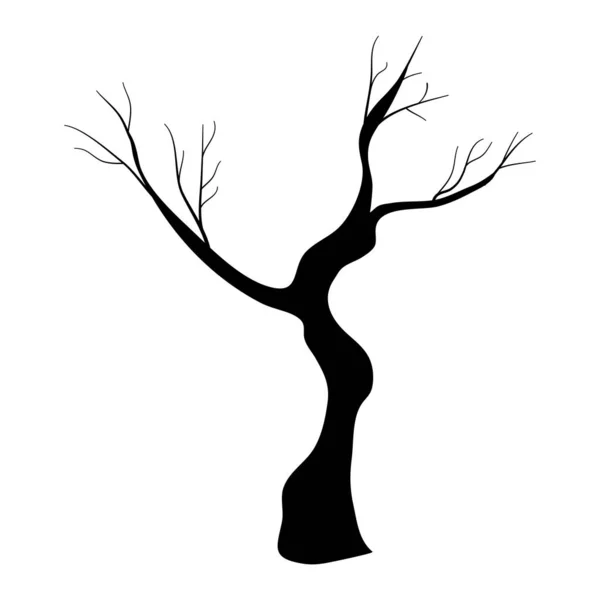 Árbol de la naturaleza tallo con ramas planta — Vector de stock