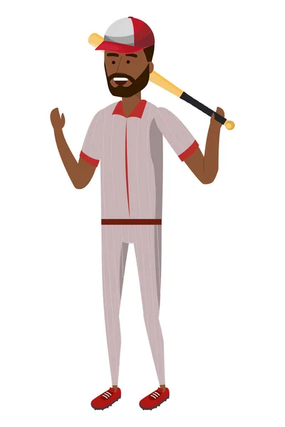 Baseball játékos rajzfilm — Stock Vector