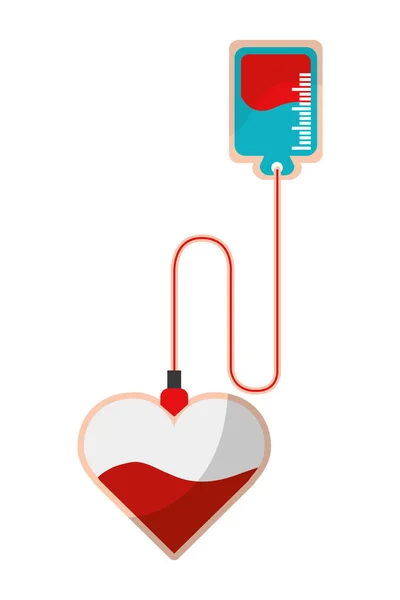 Diseño de donación de sangre aislada — Vector de stock