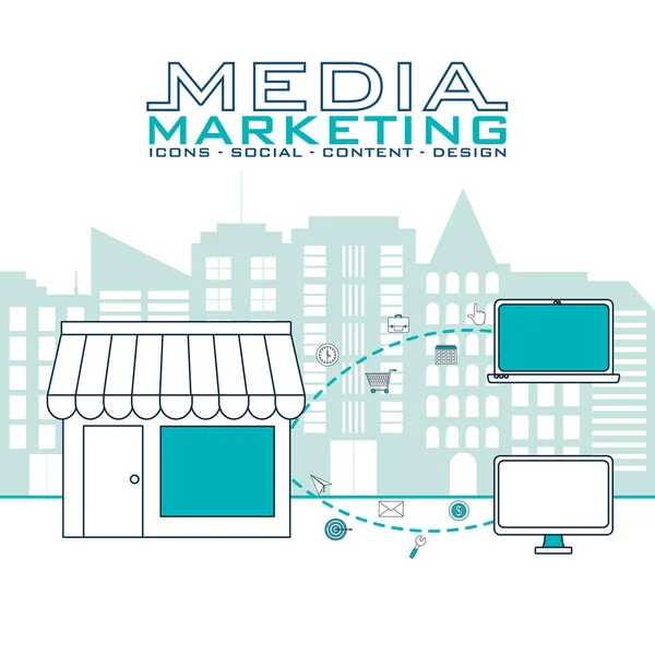 Social Media Marketing — Stockvektor