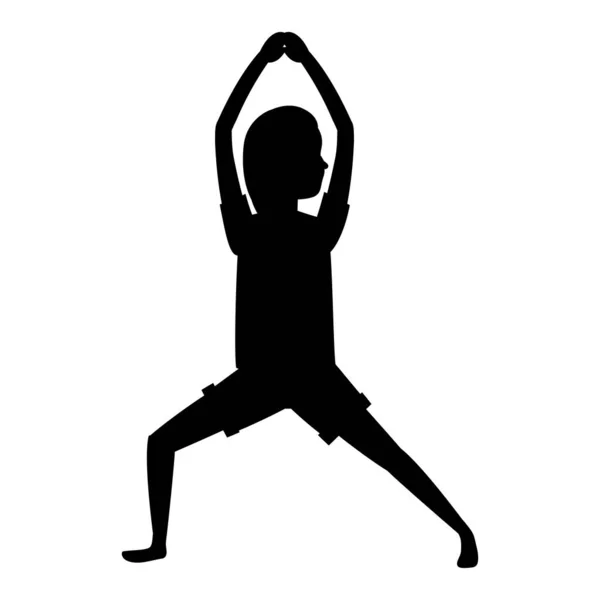 Fit Woman Practicando Yoga — Vector de stock