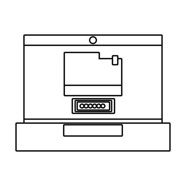 Teknik computing tecknad — Stock vektor