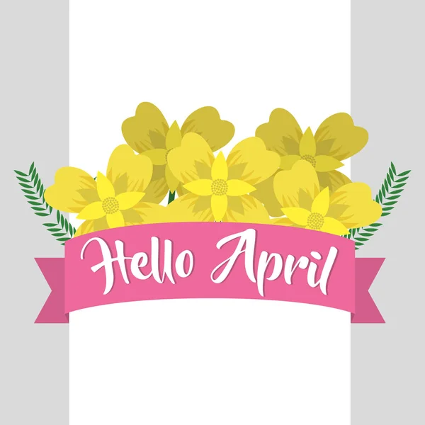 Hello April design — Stock Vector