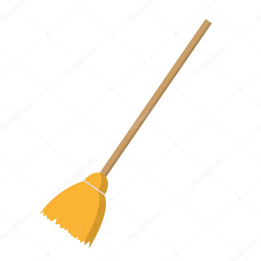 Broom isolated icon