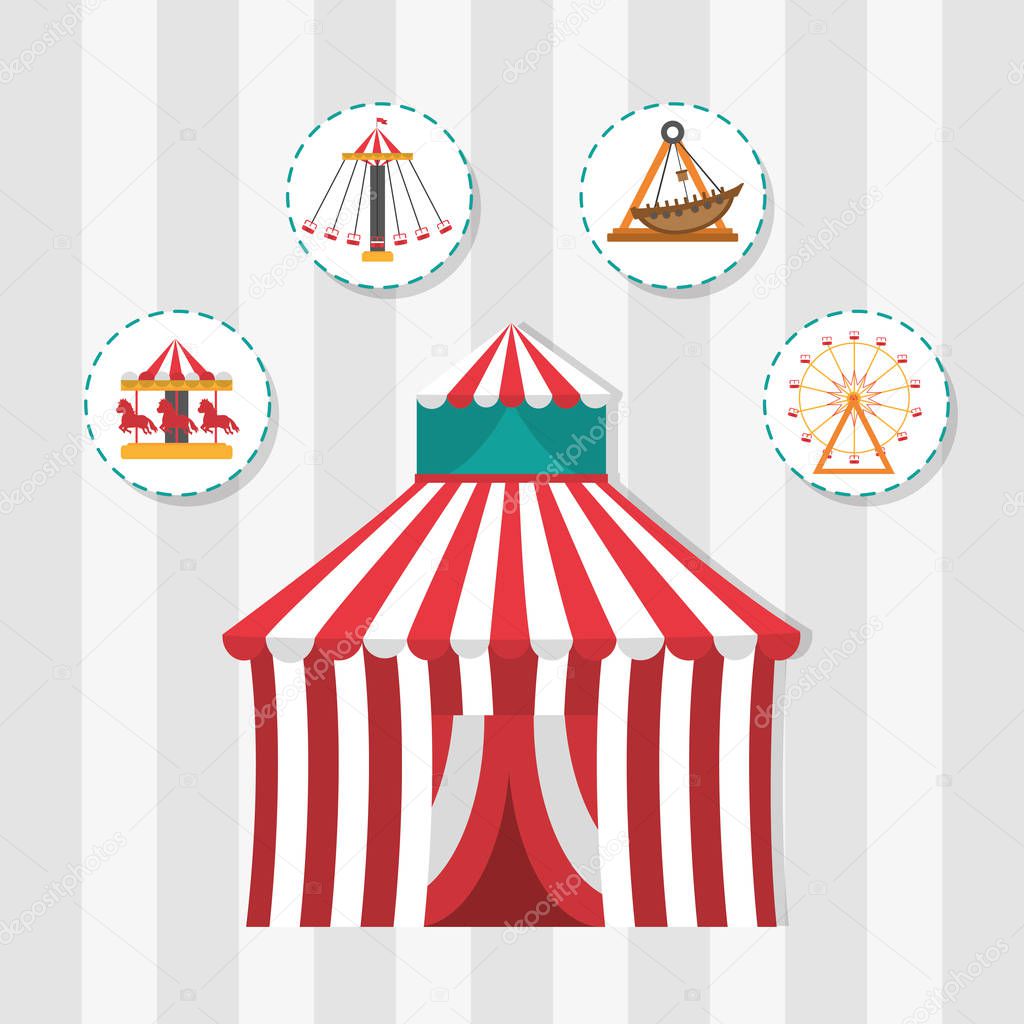 Set of carnival icons