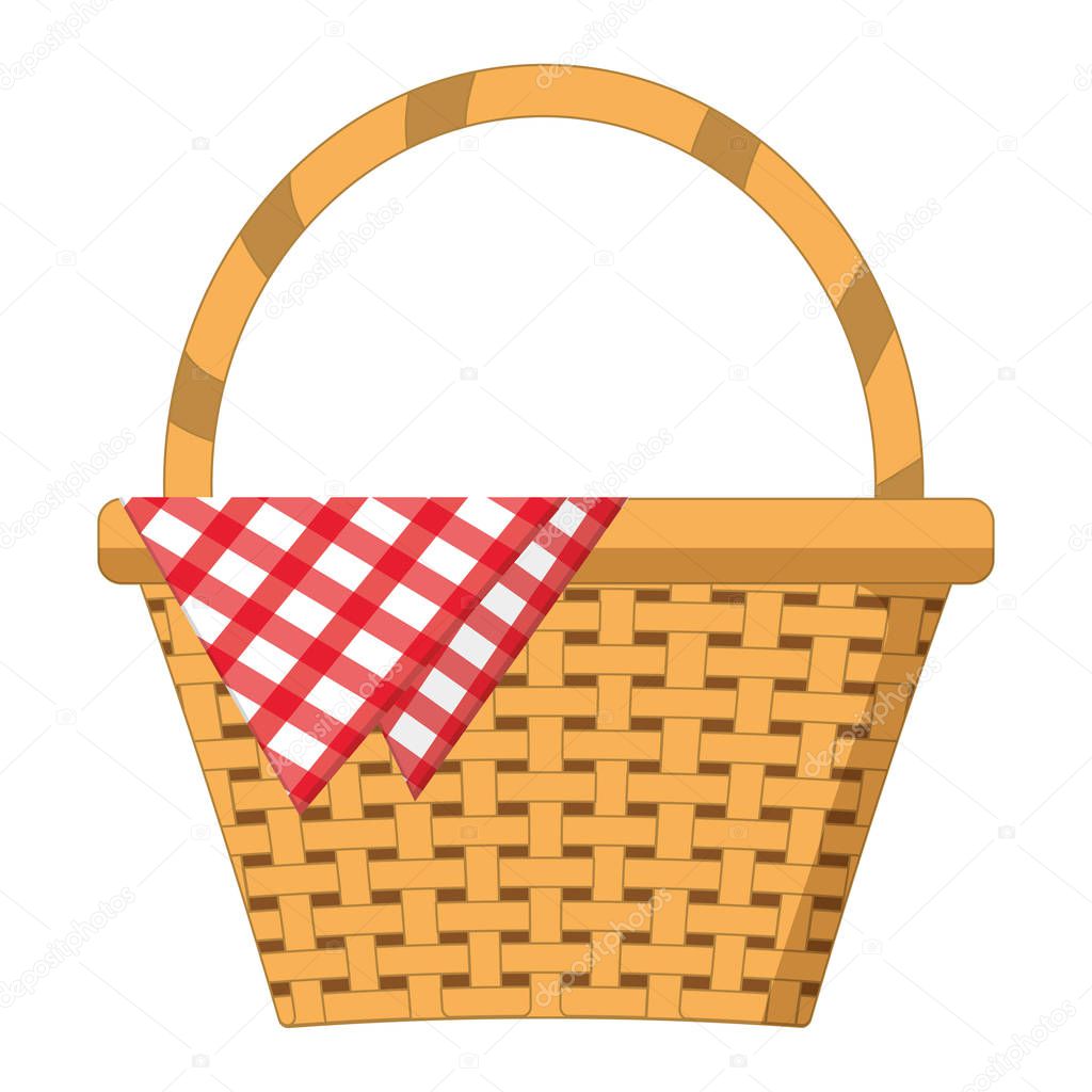 Empty picnic basket
