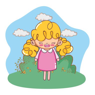 Genç kız çizgi filmi