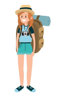 Backpacker turist kadın