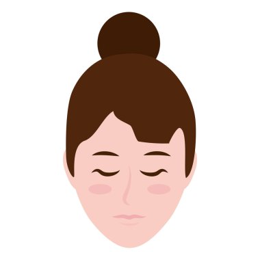 kadın yüz çizgi film