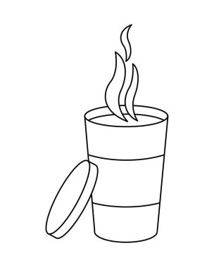 Anahat lezzetli sıcak kahve ile plastik bardak