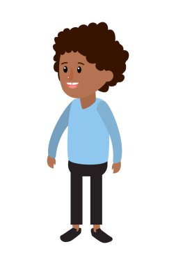 kıvırcık saç modeli rahat kıyafetler ile çocukla