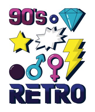 90s retro kartı tasarımı