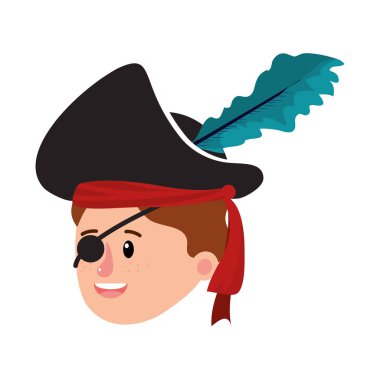 mutlu çocuk baş korsan kostüm