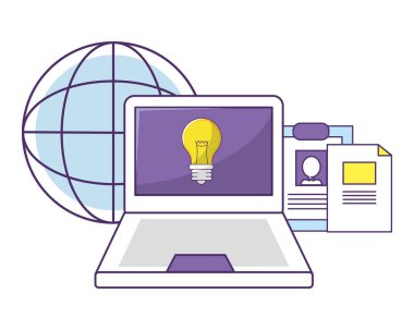 teknoloji e-ticaret çizgi film