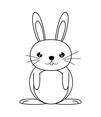 satır mutlu erkek tavşan sevimli hayvan