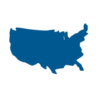 usa geography map location style clipart