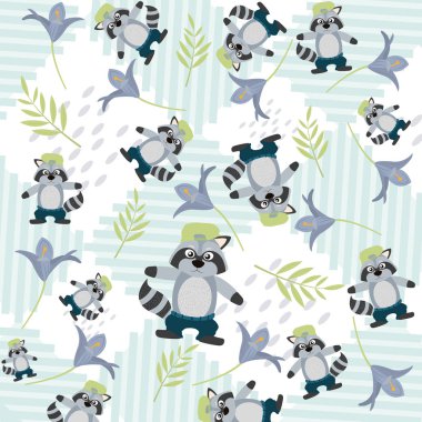 sevimli hayvanlar desen arka plan