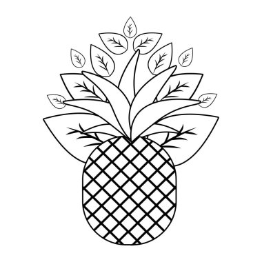 İzole ananas meyve tasarım