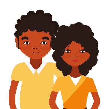 Genç çift çizgi film