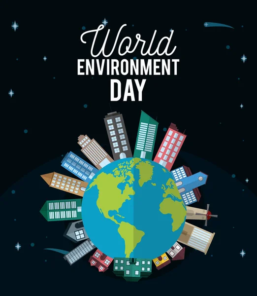 Día Mundial del Medio Ambiente — Vector de stock