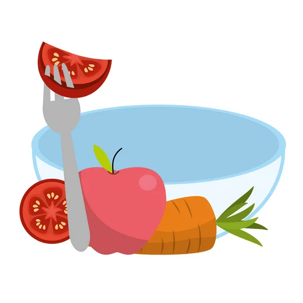 Dieta sana vegetale — Vettoriale Stock