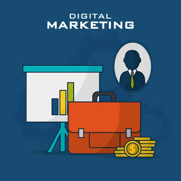 Negócio de marketing digital — Vetor de Stock