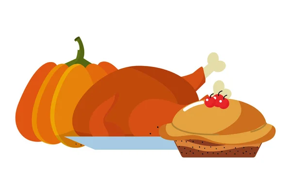 Happy thanksgiving cartoon — Stock Vector