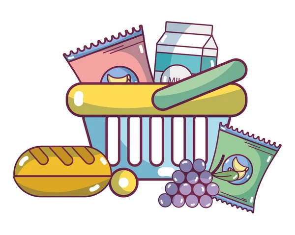 Dibujos animados de productos de supermercado — Archivo Imágenes Vectoriales