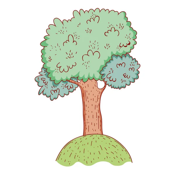 Árbol naturaleza dibujo — Vector de stock