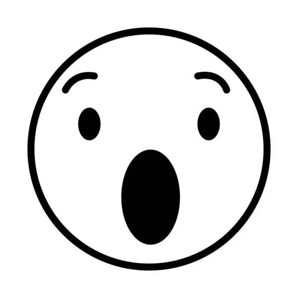 Verbaasd ronde emoji — Stockvector