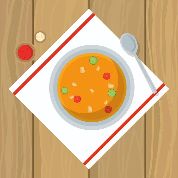 Deliciosa comida de dibujos animados — Vector de stock