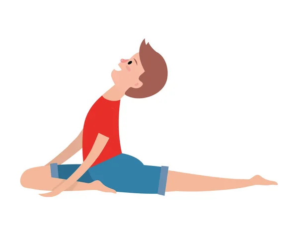 Hombre en forma practicando yoga — Archivo Imágenes Vectoriales