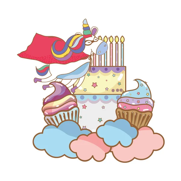 Joyeux Anniversaire Licorne Dessins Animes Image Vectorielle Par Stockgiu C Illustration