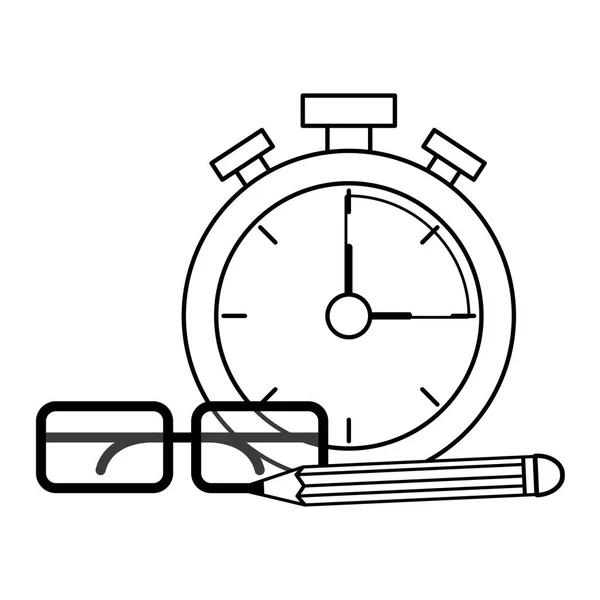 일 시계 만화 — 스톡 벡터
