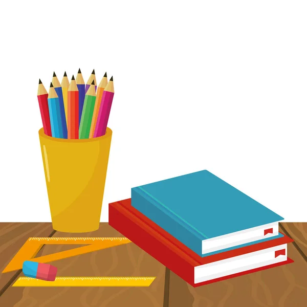Školní knihy kreslený — Stockový vektor