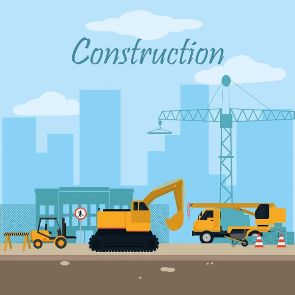 Concepto industria de la construcción — Vector de stock